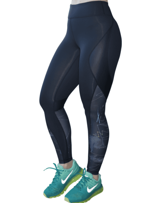 ALALA Leggings Edge Ankle Tight in BK Jagged Sexy Workout Tights