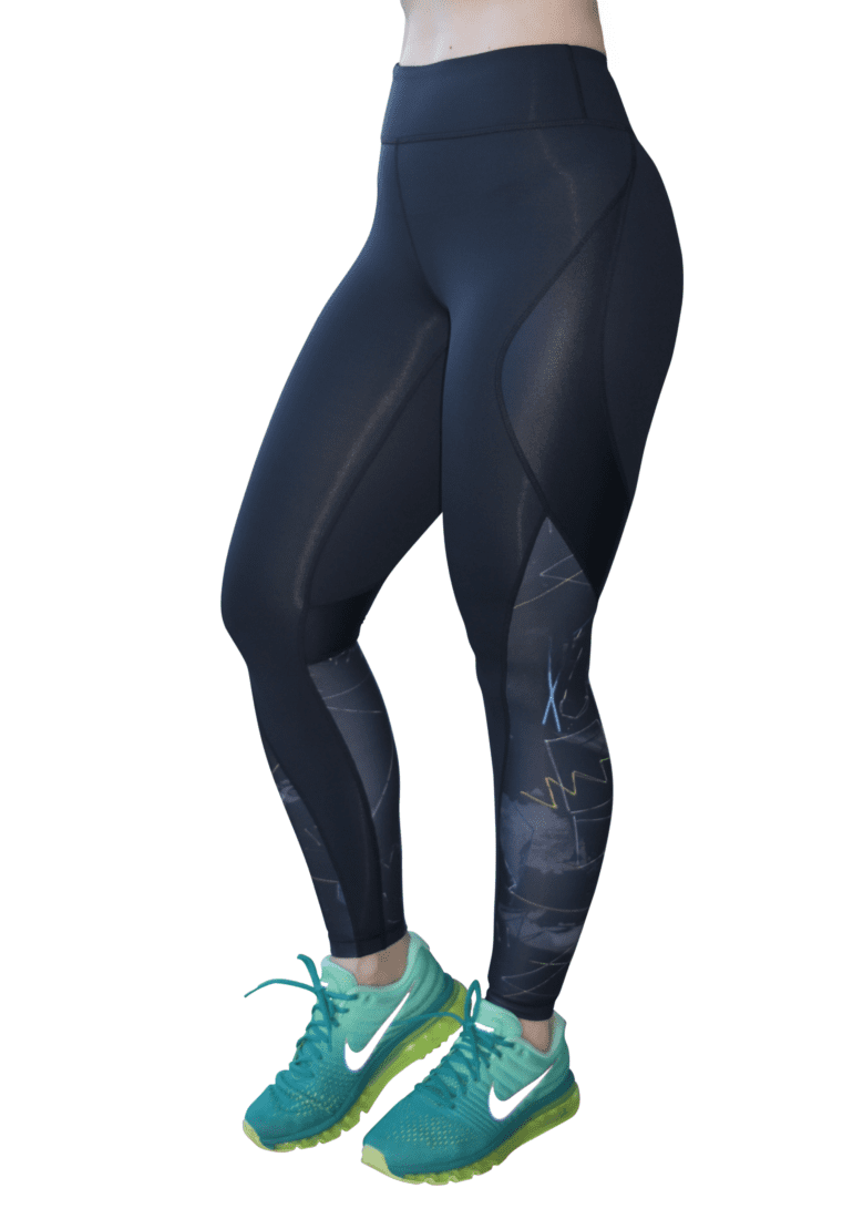 ALALA Leggings Edge Ankle Tight in BK Jagged Sexy Workout Tights