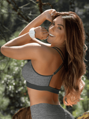 OXYFIT Bra Top Amarilis 27116 Heather Mesh- Sexy Workout Bra - Cute Yoga Top
