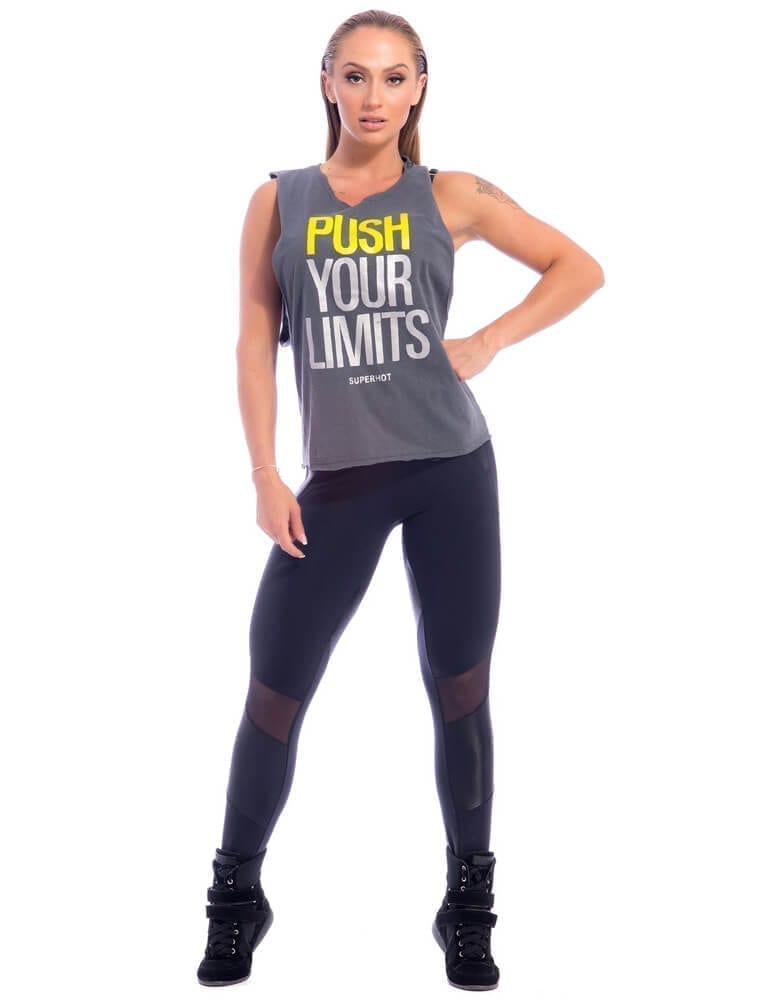 SUPERHOT Sexy Workout Tops Cute Blouse BL1903 Push Your Limits