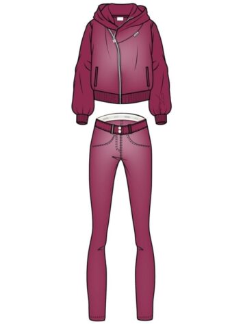 FREDDY WR.UP Chenille Tracksuit with with a hood-Fuchsia