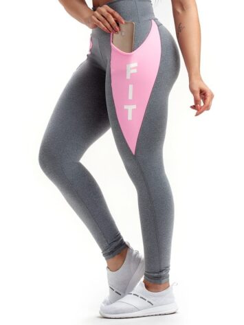 Leggings Active 64242 Gray Heather Pink- Sexy Workout Leggings