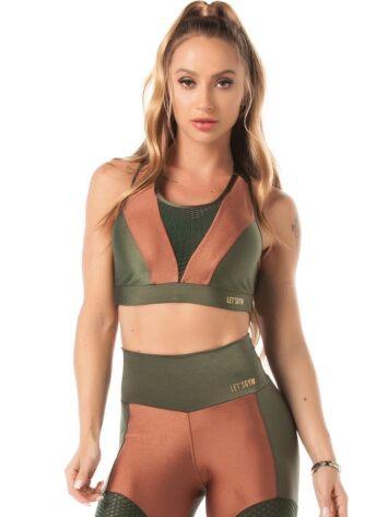 Lets Gym Airy Shine Sports Bra Top – Green