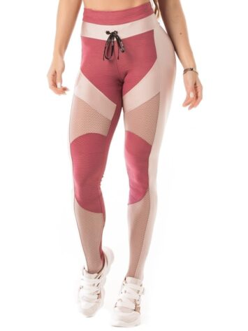 Let’s Gym Activewear Botanical Jacquard Leggings – Pink