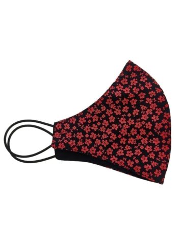 Dynamite Brazil Face Mask - Double sided Tricoline Cotton - Dark Floral
