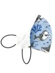 Dynamite Brazil Face Mask - Double sided Tricoline Cotton - Surfing Shark