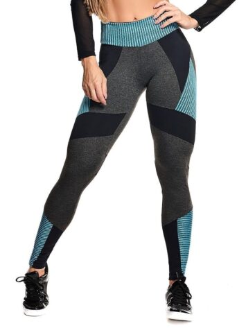 Let’s Gym Active Strappys Leggings – Turquoise