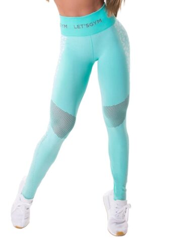 Let’s Gym Fitness Seamless Leggings – Turquoise