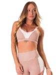 Lets Gym Fitness Royalty Fit Sports Bra Top - Nude