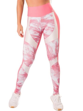 Let’s Gym Activewear Mystic Fit Leggings – Coral-White
