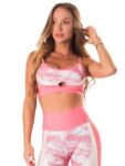 Lets Gym Activewear Mystic Fit Sports Bra - Coral-White