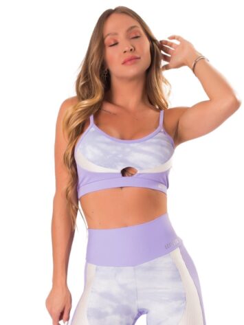 Lets Gym Activewear Mystic Fit Sports Bra – Lilac-White