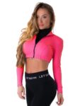 Let's Gym Fitness Cropped Style Trend Top - Pink