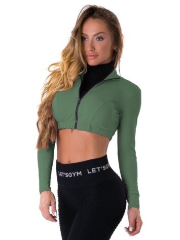 Let’s Gym Fitness Cropped Style Trend Top – Green