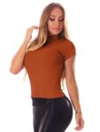 Let's Gym Blusa Canelada Fluid Ribbed Top - Clay