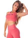 Lets Gym Fitness Cropped Energetic Sports Bra - Guava Pink