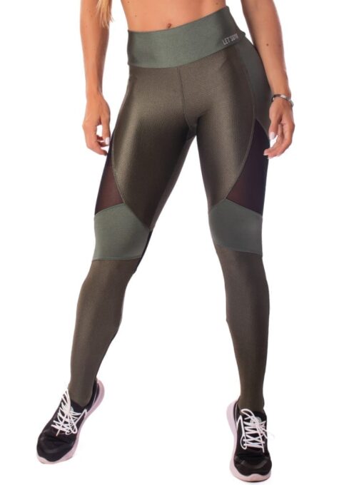 Let's Gym Fitness Enigmatic Leggings - Military Green