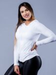 OXYFIT Activewear Jaqueta Brisk- Long Sleeve Hoody - White