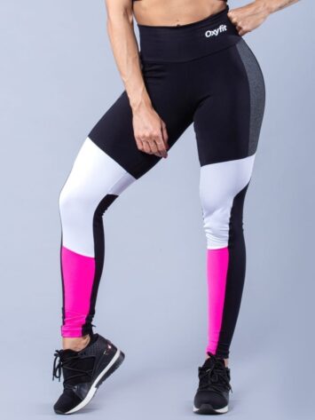 Oxyfit Activewear Leggings Zippy – Black/Grey/White/Pink