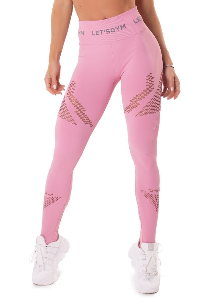 Let's Gym Fitness Seamless Essence Leggings - Pink