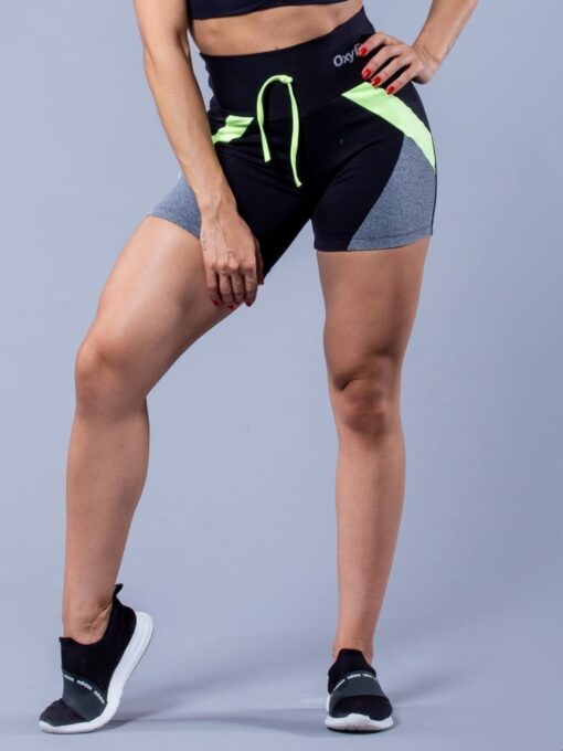 Oxyfit Activewear Energy Shorts - black/grey/neon lime