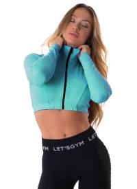 Let’s Gym Fitness Cropped Style Trend Top – Aqua