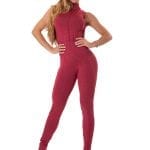 Let's Gym Fitness Move and Slay Jumpsuit - Red