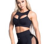 Trincks Fitness Activewear Woman Sports Bra Top - Black