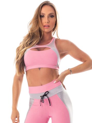 Lets Gym Fitness Fusion Sports Bra Top – Pink