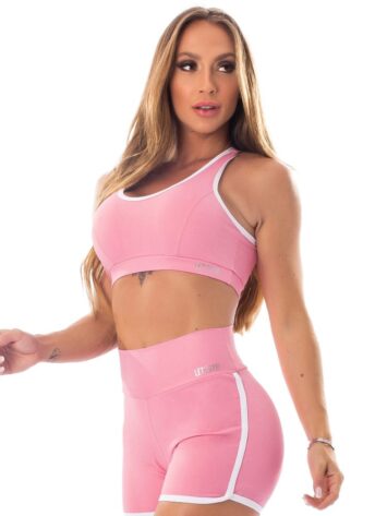 Lets Gym Fitness Boss Lady Sports Bra Top – Pink
