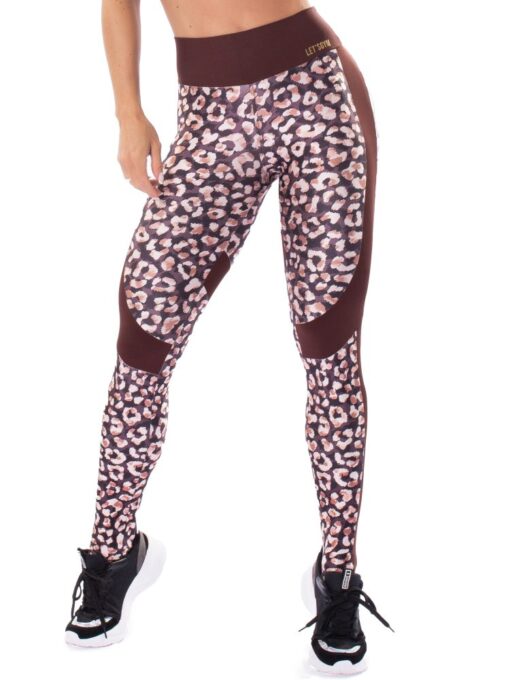 Let's Gym Fitness Instincts Leggings - Coffee