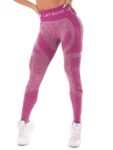 Let's Gym Fitness Seamless Diamond Leggings - Pink
