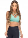 Lets Gym Fitness Basic Creed Sports Bra Top - Mint