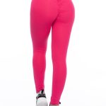 Let's Gym Fitness Basic Creed Scrunch Leggings - Pink