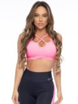 Lets Gym Fitness Basic Creed Sports Bra Top - Rosa