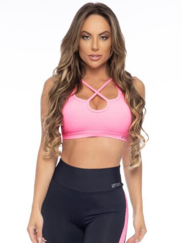 Lets Gym Fitness Basic Creed Sports Bra Top – Rosa