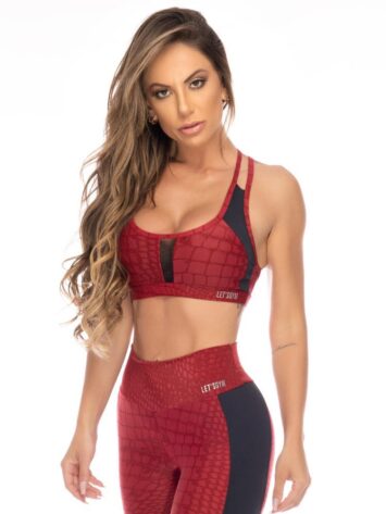 Lets Gym Fitness Desire Sports Bra Top – Red