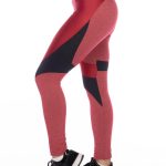 Let's Gym Fitness Potency Leggings - Black/Red