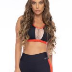 Lets Gym Fitness Stay Active Sports Bra Top - Black/Jade
