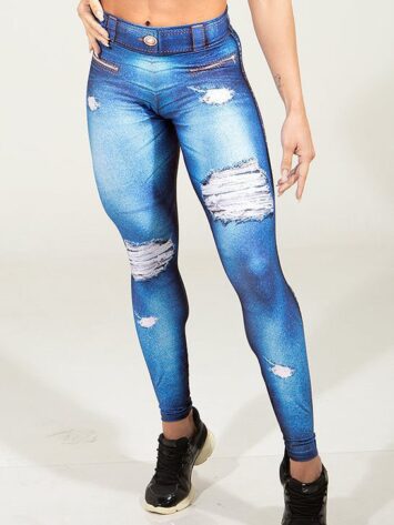 DYNAMITE Brazil Leggings Fake Jeans Boreal – Blue