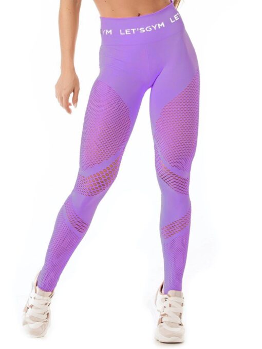 Let's Gym Activewear Stylish Seamless Leggings - Purple
