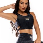 Lets Gym Fitness Cropped Smash Beach Tennis - Charcoal