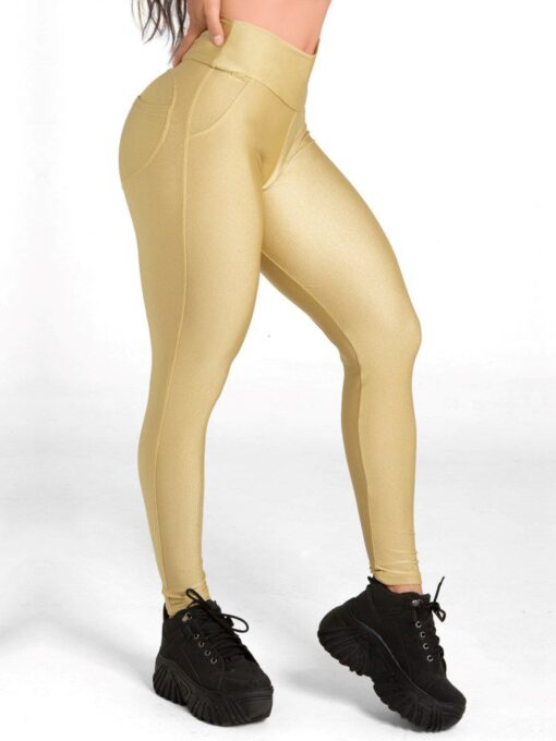 DYNAMITE BRAZIL Leggings Golden Gypsum Butt Lifting - Gold
