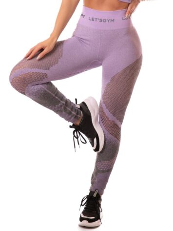 Let’s Gym Activewear Seamless Melange Leggings – Purple