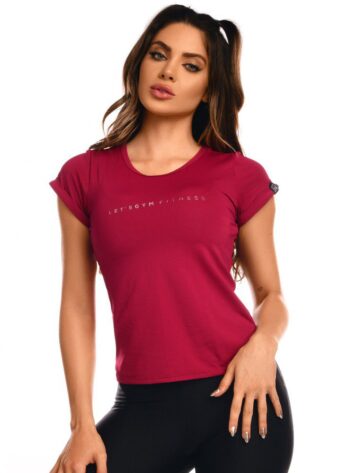 Lets Gym Fitness Must Have T-shirt – Burgundy