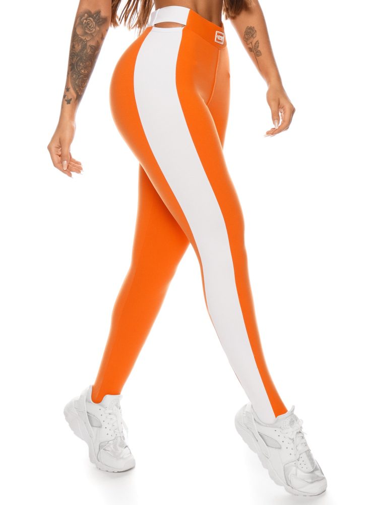 Let's Gym Fitness Curious Leggings - Orange