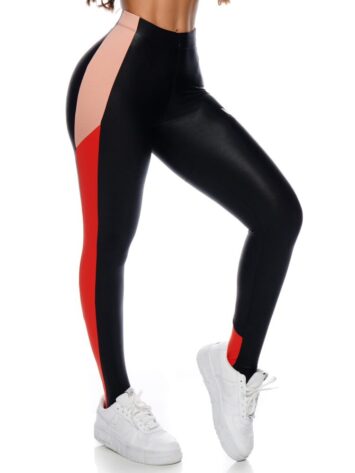 Let’s Gym Fitness Fantasy Leggings – Black/Red