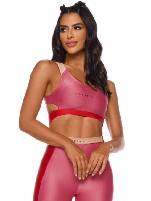 Lets Gym Fitness Cropped Intimate Top – Red