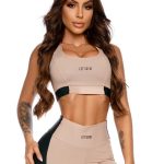 Lets Gym Fitness Go On Sports Bra Top - Nude