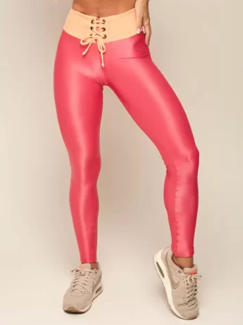 Let’s Gym Fitness Disruptive Leggings – Bubble Gum Pink